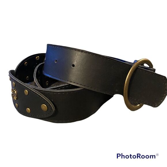 Vintage Studded Brown Belt - Picture 1 of 9